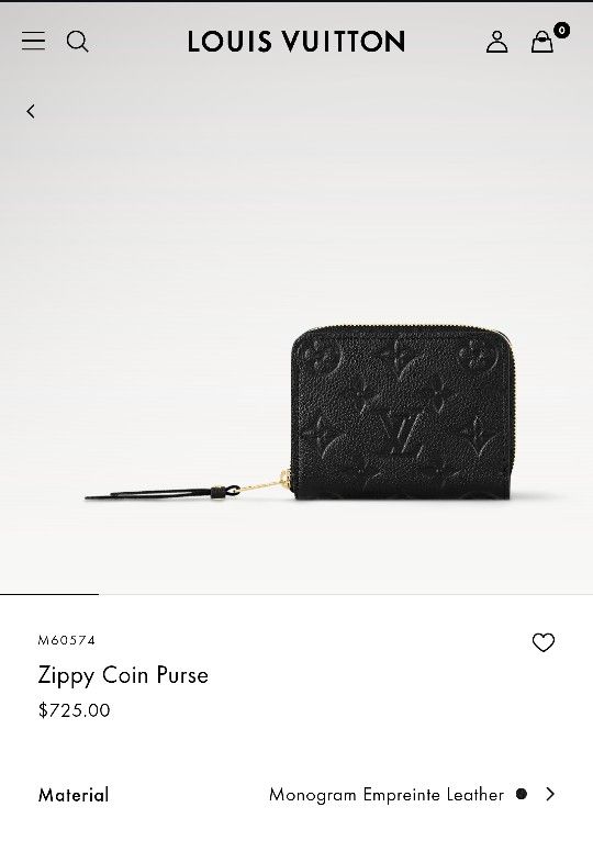 Black Louis Vuitton Zippy Wallet
