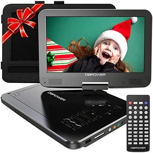 DBPOWER 12 Inch Portable DVD Player with 5 Hours Rechargeable Battery, Black