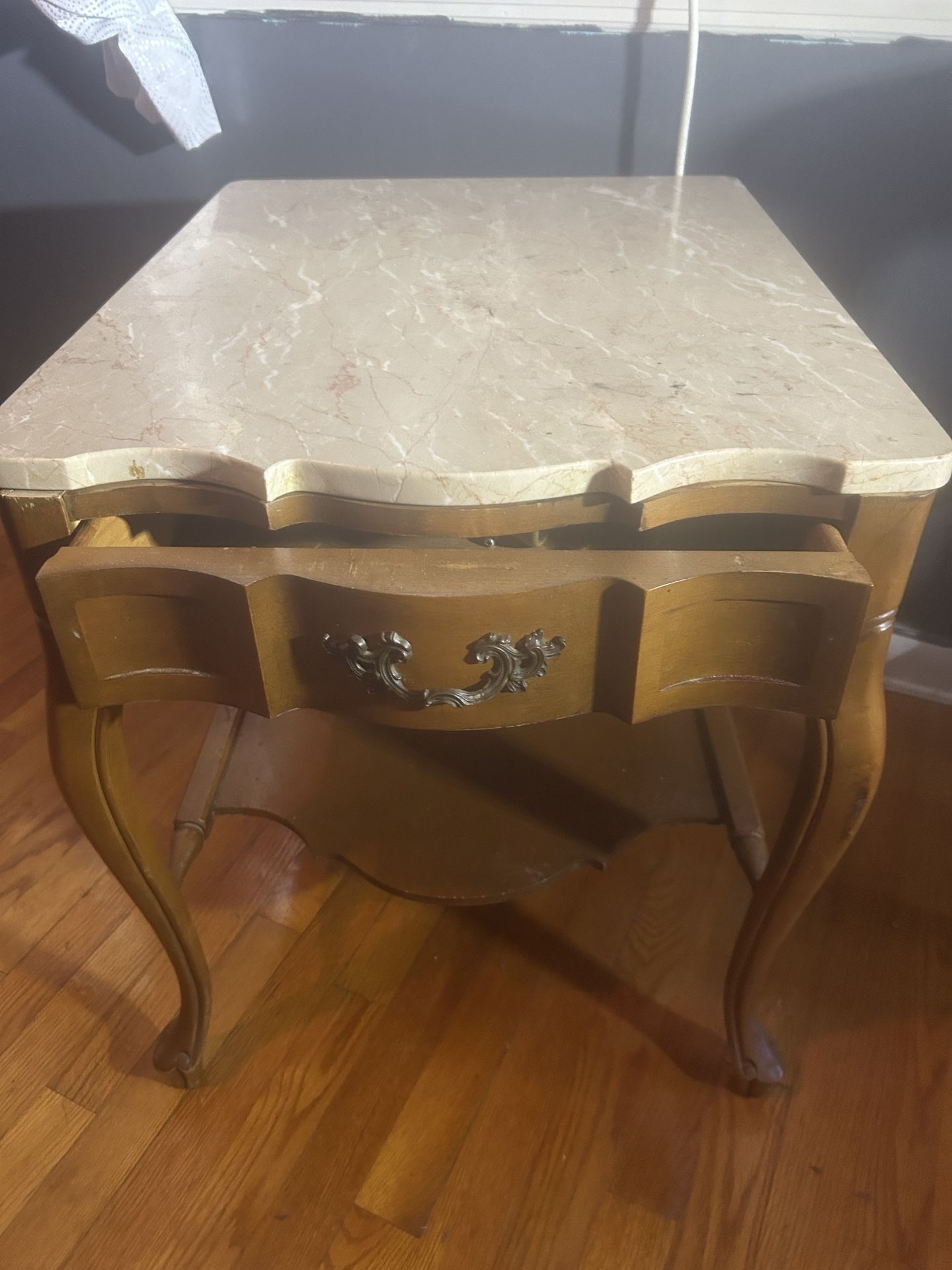 Marble Top End Table