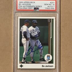 1989 Upper Deck Bo Jackson autographed card - PSA 10!
