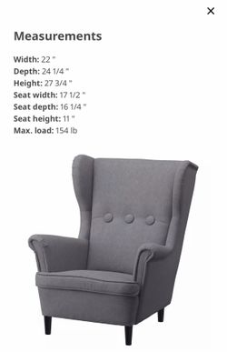 IKEA STRANDMON Children's armchair, Vissle gray