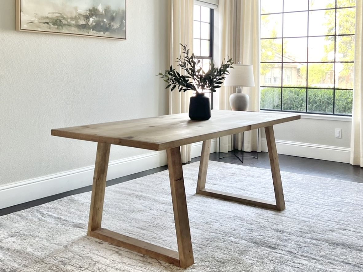 6FT X 3FT Solid Wood Modern Rustic Farmhouse Dining Table