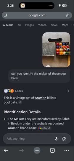 Pool balls and felt brush