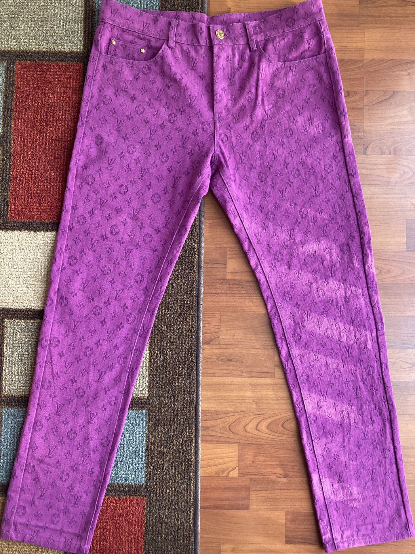 purple lv jeans