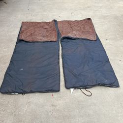 2 Camping ⛺️ Cotton Flannel Sleeping Bags 