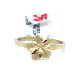 14Kt Yellow Gold Island Flower Ring 1.90g Size 7 200598/14