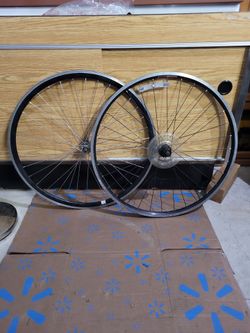 Set Of 700c Bike Wheels Double Wall.