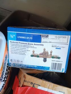 Watts LF009M3-QT-FS 3/4" Reduced Pressure Zone Backflow Preventer Assembly