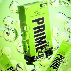 PRIME HYDRATION+ Sticks LEMON LIME | Hydration Powder Single Serve Sticks | Electrolyte Powder On The Go | Low Sugar | Caffeine-Free | Vegan | 6 Stick