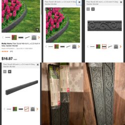 Flexi Scroll 48-inch L x 3.5-inch H Grey Garden Border New in 2 packs- New