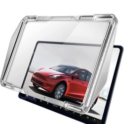 Tesla Tempered Glass Screen Protector Alignment Kit Designed for Model 3 & Model Y Center Control Touch Screen, Anti-fingerprint 9H Hardness & Crystal