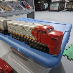 Antique Santa Fe Model Train Set