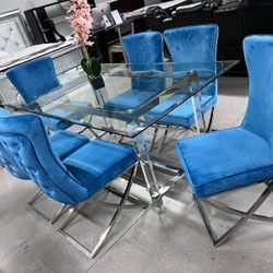 Beautiful Dining Set 💙 Blue Color 
