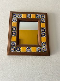 Tile Flower Square Mirror Color