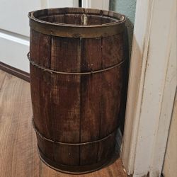 Antique Oak Nail Barrell Frontier 