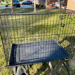 Large Wire Collapsible Dog Crate 42” X 30” X 28”