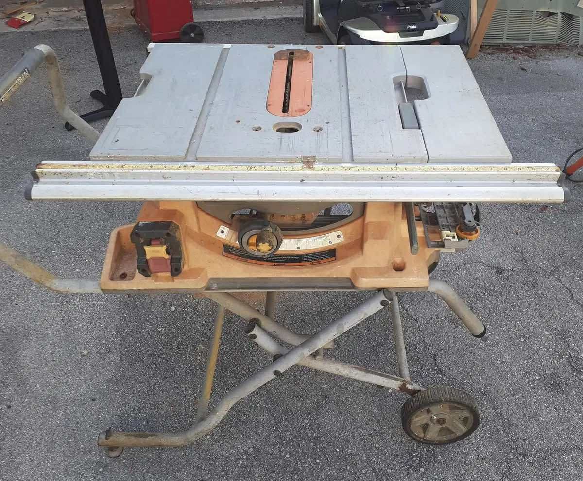 RIDGID 15 Amp 10 in. Portable Corded Pro Jobsite Table Saw With Stand