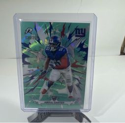 Abdul Carter RC 2025 Topps Resurgence Football Aqua Surge /250 #39 Giants