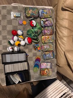 Pokémon collection as one lot. Great starter collection or lot for someone looking to add a bunch of cards and accessories at once