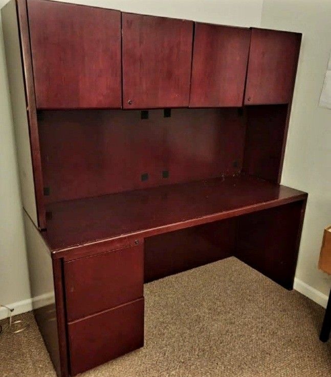 Desk/Wall Unit w/Cabinets & Drawers-2x REDUCED!