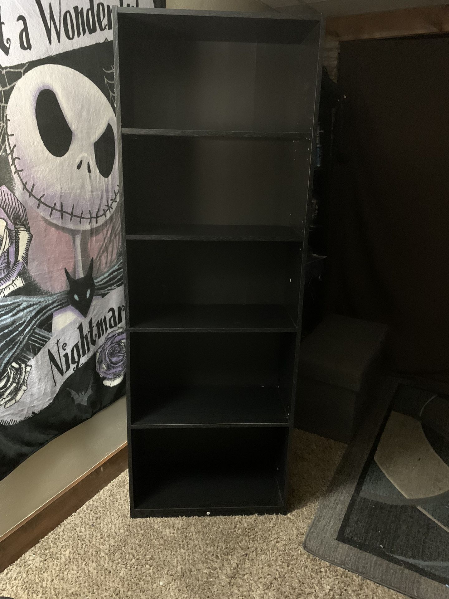 Mainstays 71" 5-Shelf Bookcase with Adjustable Shelves True Back Oak Color