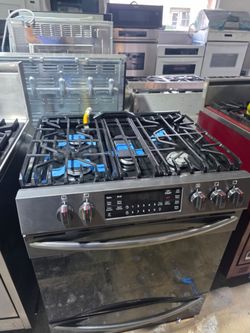 Frigidaire 5 burner slide in black stainless