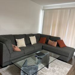 Ashley Furniture Large Modern Sectional Couch w/ Pillows – Dark Gray – $1,050 OBO