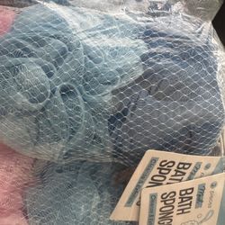 3 Pieces Mesh bath Sponges 