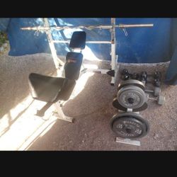 Marcy Olympic Weight Bench Set