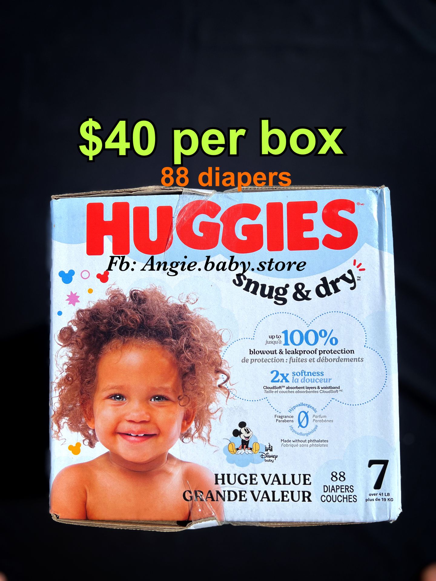 Huggies snug and dry size 7