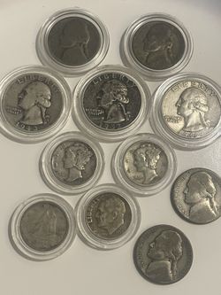 Silver Coins Lot(Best Offer Takes Them) 12 Coins In All 