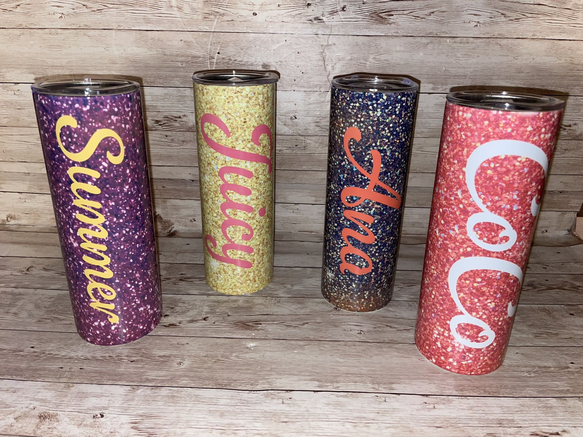Glitter Name Tumblers
