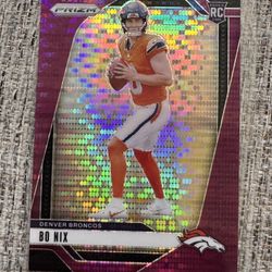 2024 Bo Nix Prizm Purple Pulsar Rookie Denver Broncos #309