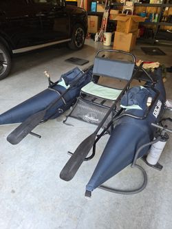Fishing inflatable pontoon