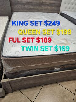 Brand New  !! Queen set  $199 (( Mattress And Box Spring  ))