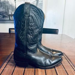 Nocona Men's Black Deertan Western Boots Men’s Size 10 (1(contact info removed)03)