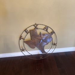 Texas Metal Art Crafted Rustic Sign Cowboys