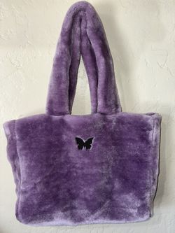 Furry Purple Hand Bag