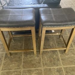 2 Gray stools $25