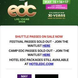 EDC LV ticket GA