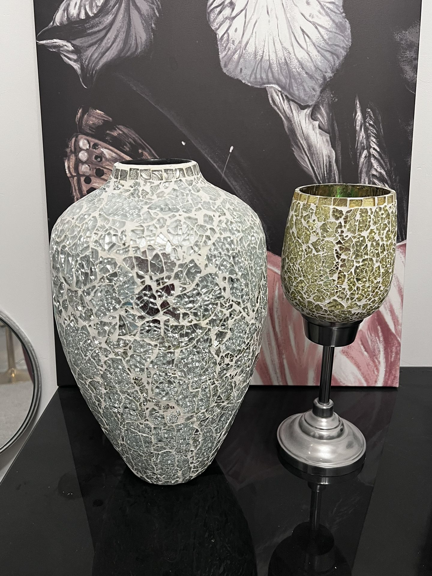 Home Decor/vase/ Canvas/mirror Wall Decor/roses Bunch