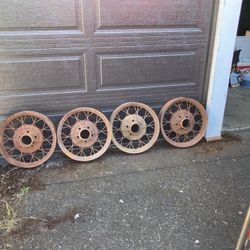 Ford Model A 1(contact info removed) Wheels Set Of 4 19” 5 Spoke Rims - $80 OBO 