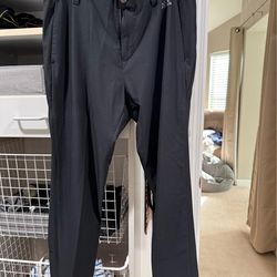 Adidas Black Straight Leg Chino Pants - 34x30 - Excellent Condition