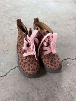 Cat and jack leopard boots kids size 7