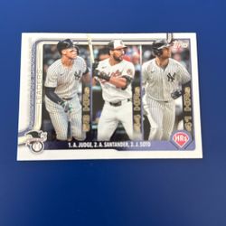Aaron Judge Soto Santander 2025 Topps Series 1 AL Home Run Leaders
