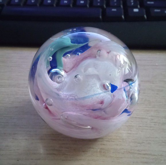 Large Glass Paperweight 