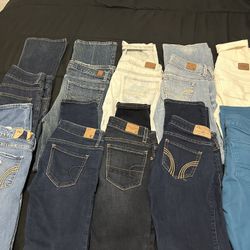 6 American Eagle , 2 Hollister .1 A & F,1 Van.