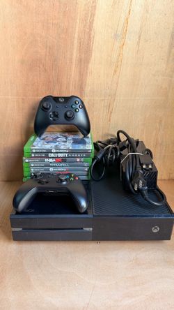 Xbox One 500GB Console Setup – 2 Controllers, 7 Tested Games, Cables Included