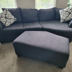 Tuxedo Onyx 2 Piece Sectional + Ottoman