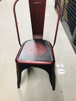 30 metal red chair
